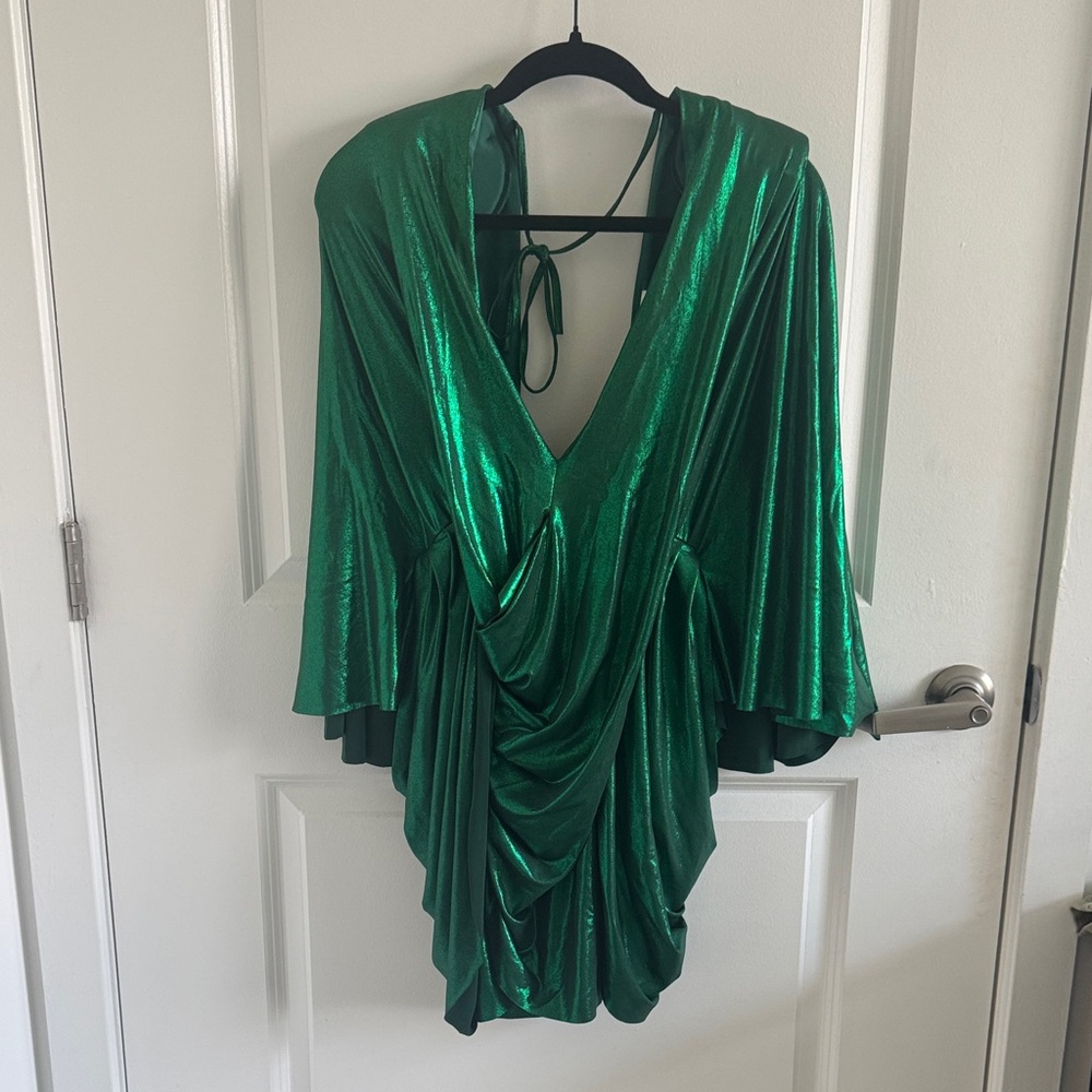Emerald Green Backless Dress